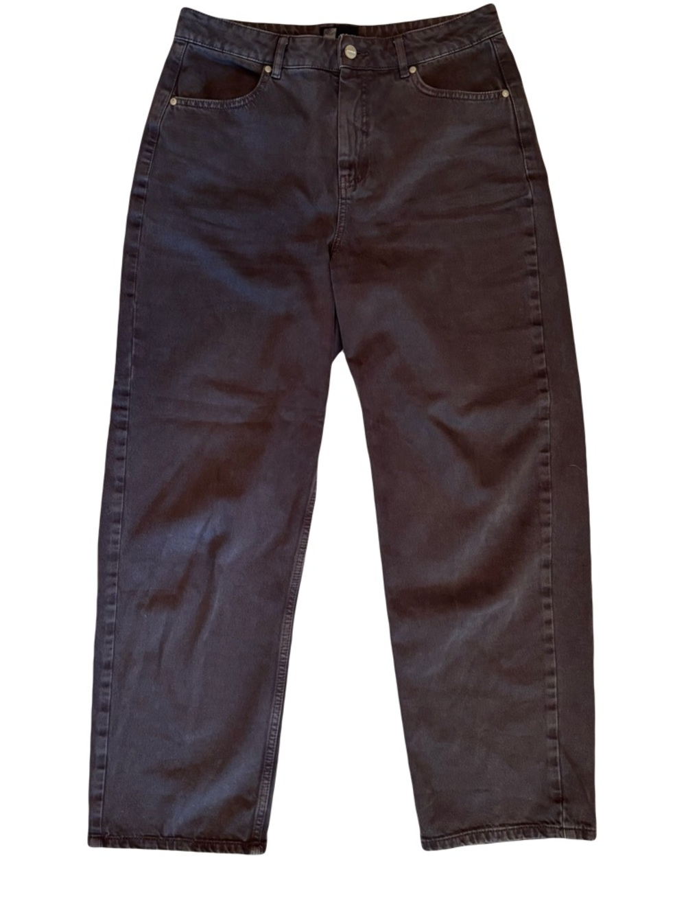 Afends Shelby Organic Denim Wide Leg Jean Long / Faded Coffee Size 30 - Picture 2 of 7